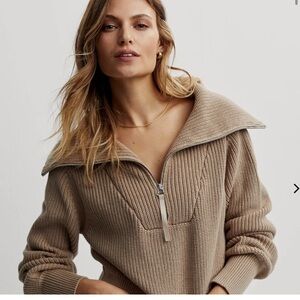 Varley Mentone Knit Sweater Light Taupe XS
